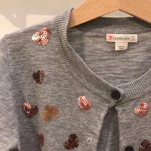 Crewcuts Other - Crewcuts cardigan with sequin hearts